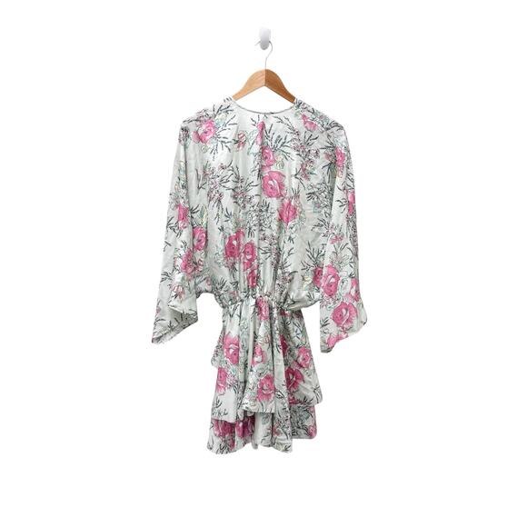 Zadig & Voltaire Ruffle Silk Mini Dress Roses Print Women’s Size XS‎ - Picture 8 of 9